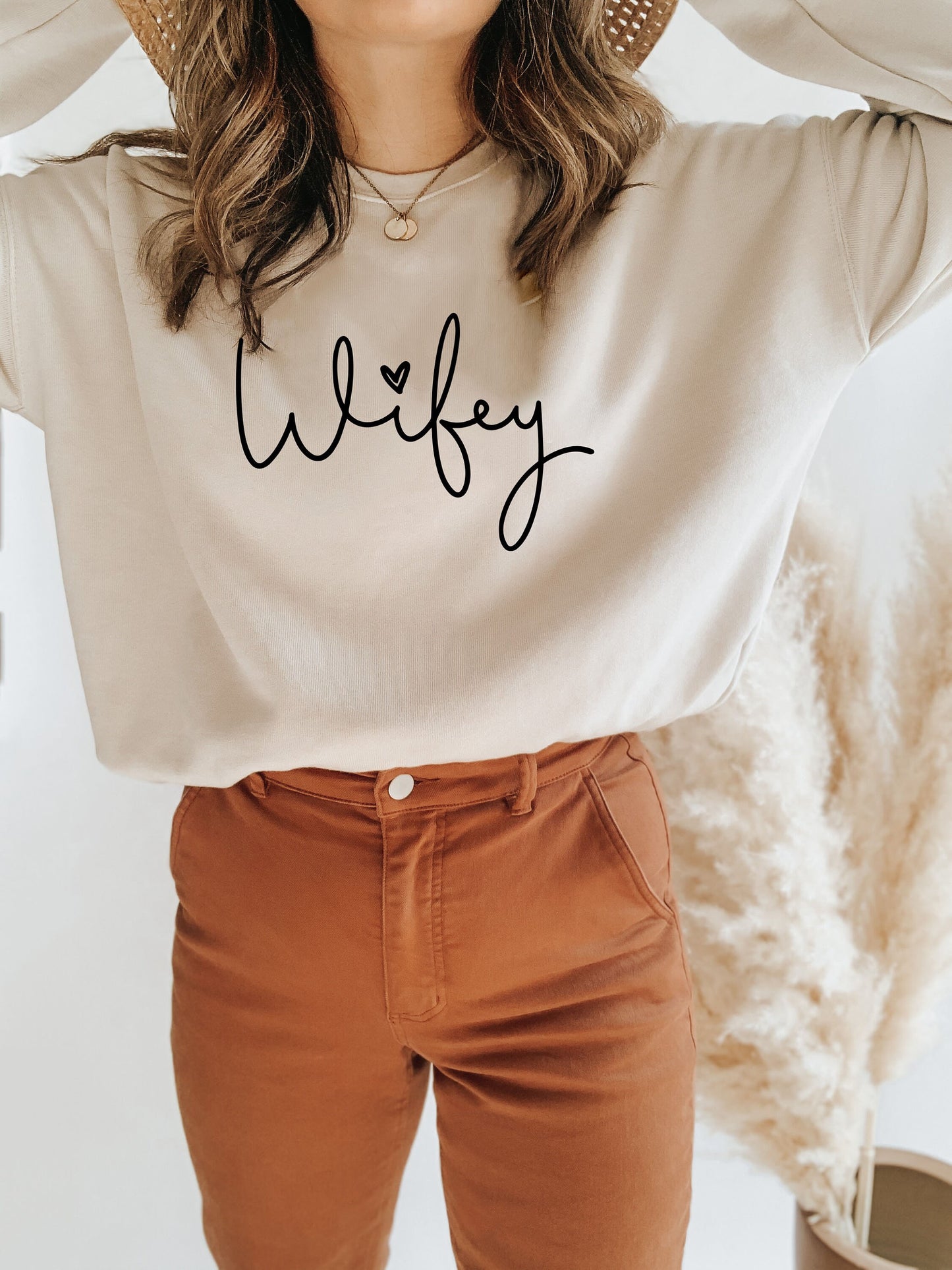 Customized Wifey Sweatshirt,Engagement Sweatshirt,Bridal Shower Gift,Gift for Bride,Personalized Bridal Gift,New Wife