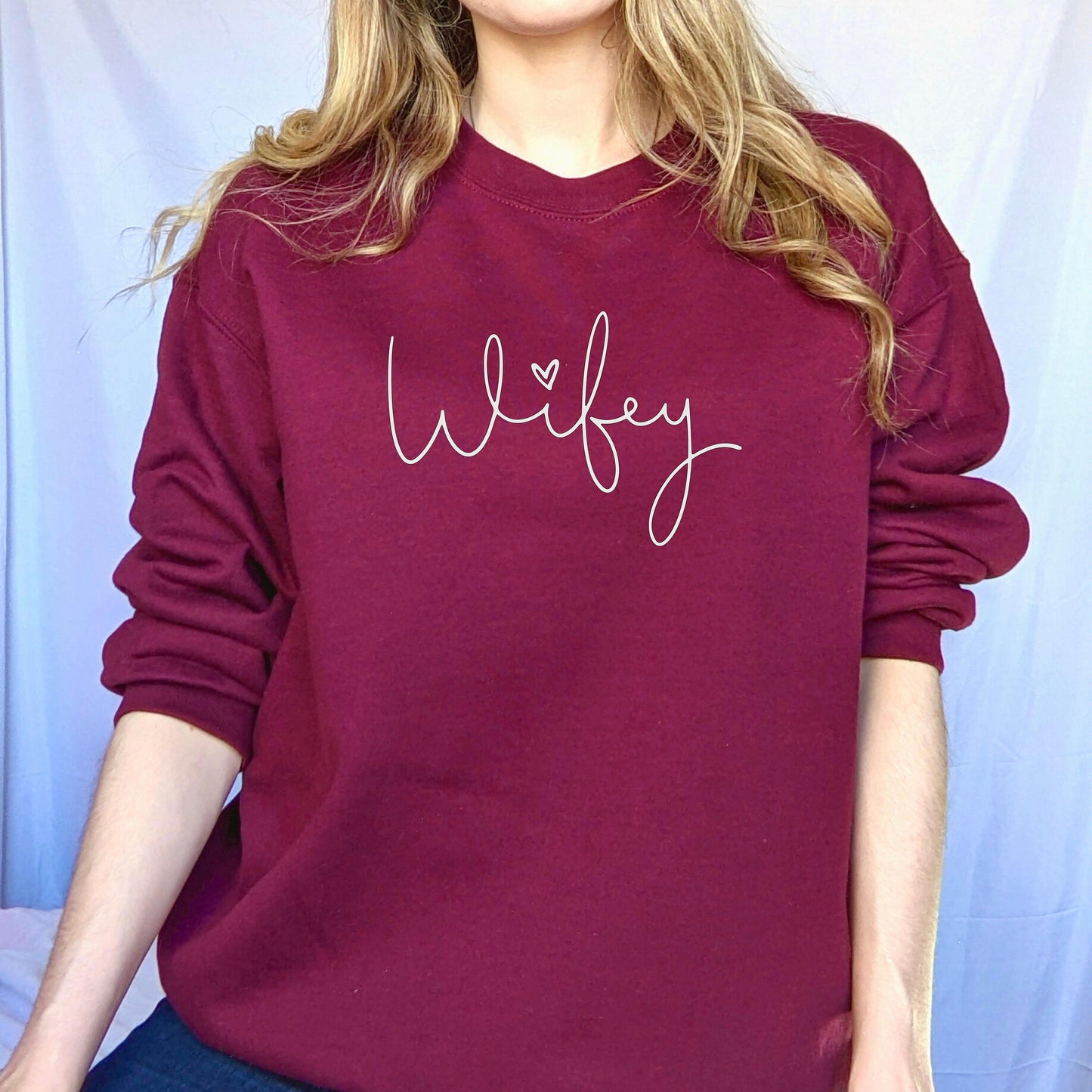 Customized Wifey Sweatshirt,Engagement Sweatshirt,Bridal Shower Gift,Gift for Bride,Personalized Bridal Gift,New Wife