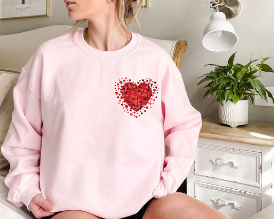 Pocket Love Sweatshirt,Cute Heart Sweatshirt,Valentine's Sweatshirt,Valentine's Day,Be Mine, Heart Sweatshirt, gift for valentine