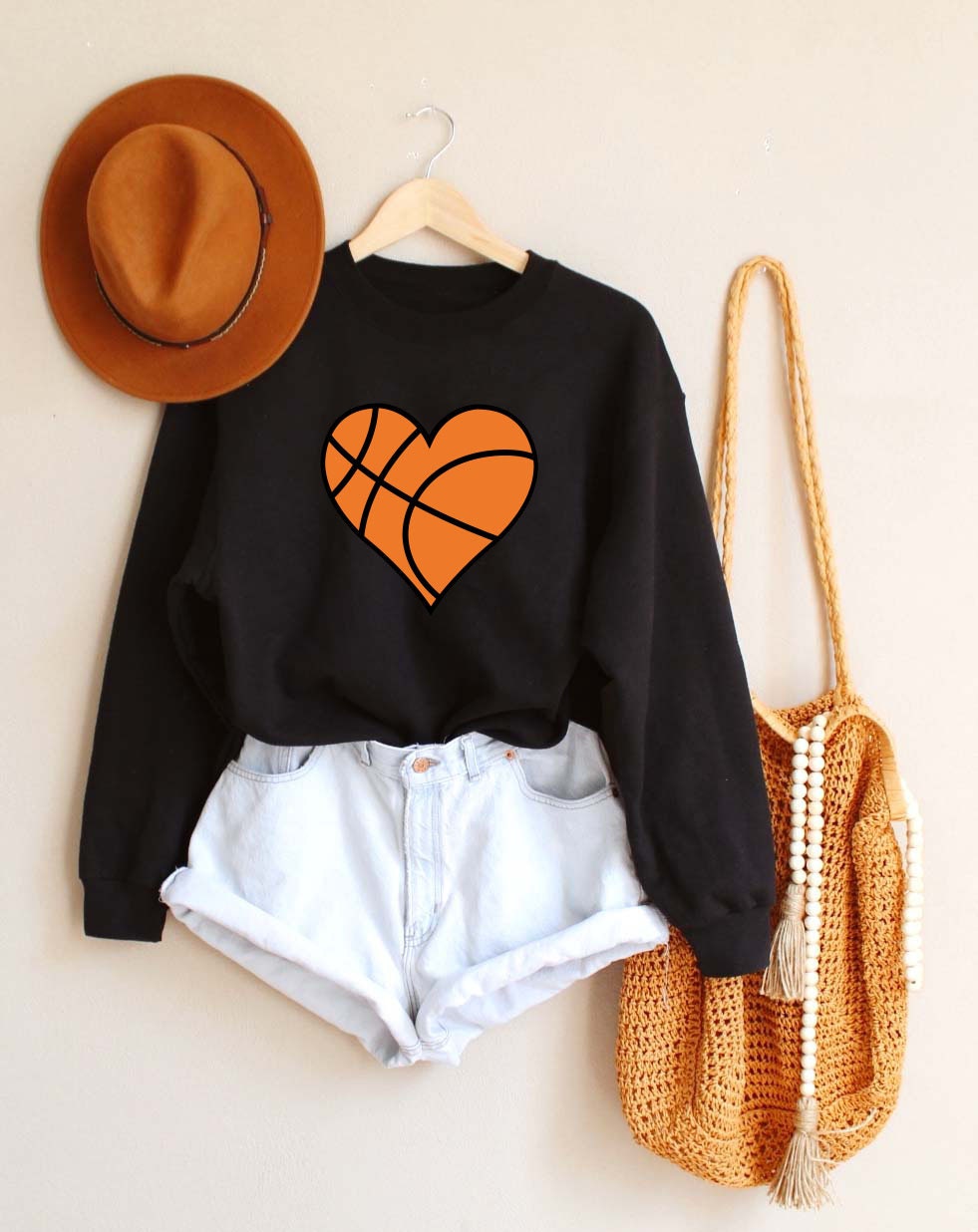 Basketball Heart Sweatshirt, Baseball Lover Sweatshirt, Basketball Mom Sweatshirt, Love Basketball Sweatshirt,love sweatshirt