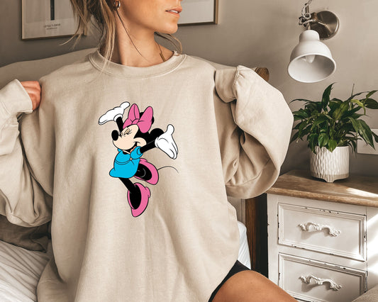 Cute Minnie Sweatshirt,Disney Sweatshirt,LOVE Disney matching couples sweatshirt,Disney Family Sweats,Matching Family Sweat