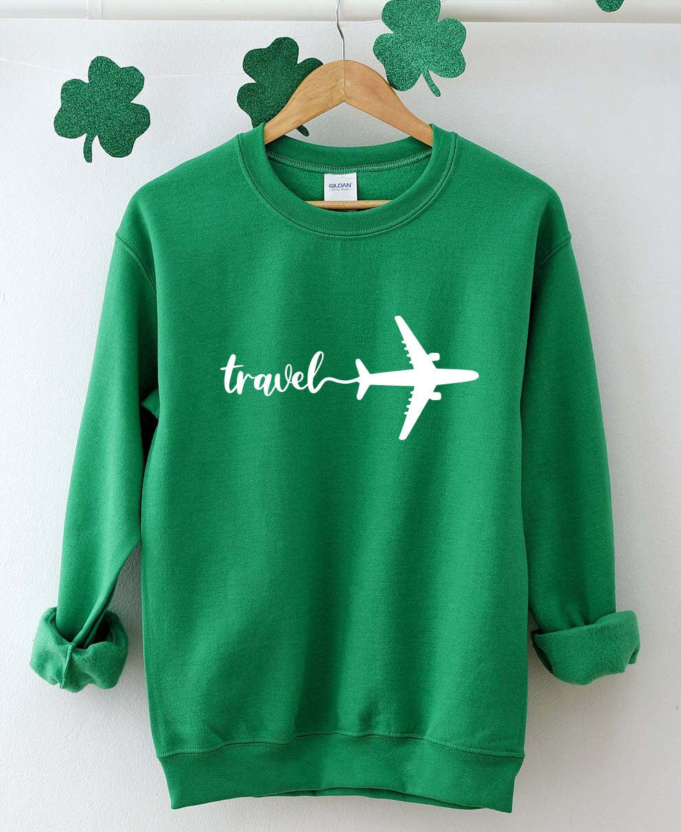 Travel Sweatshirt, Travel Gift, Pilot Sweatshirt,  Adventure Shirt, Travel Addict Shirt, Gift for Traveler, Vacation Shirt