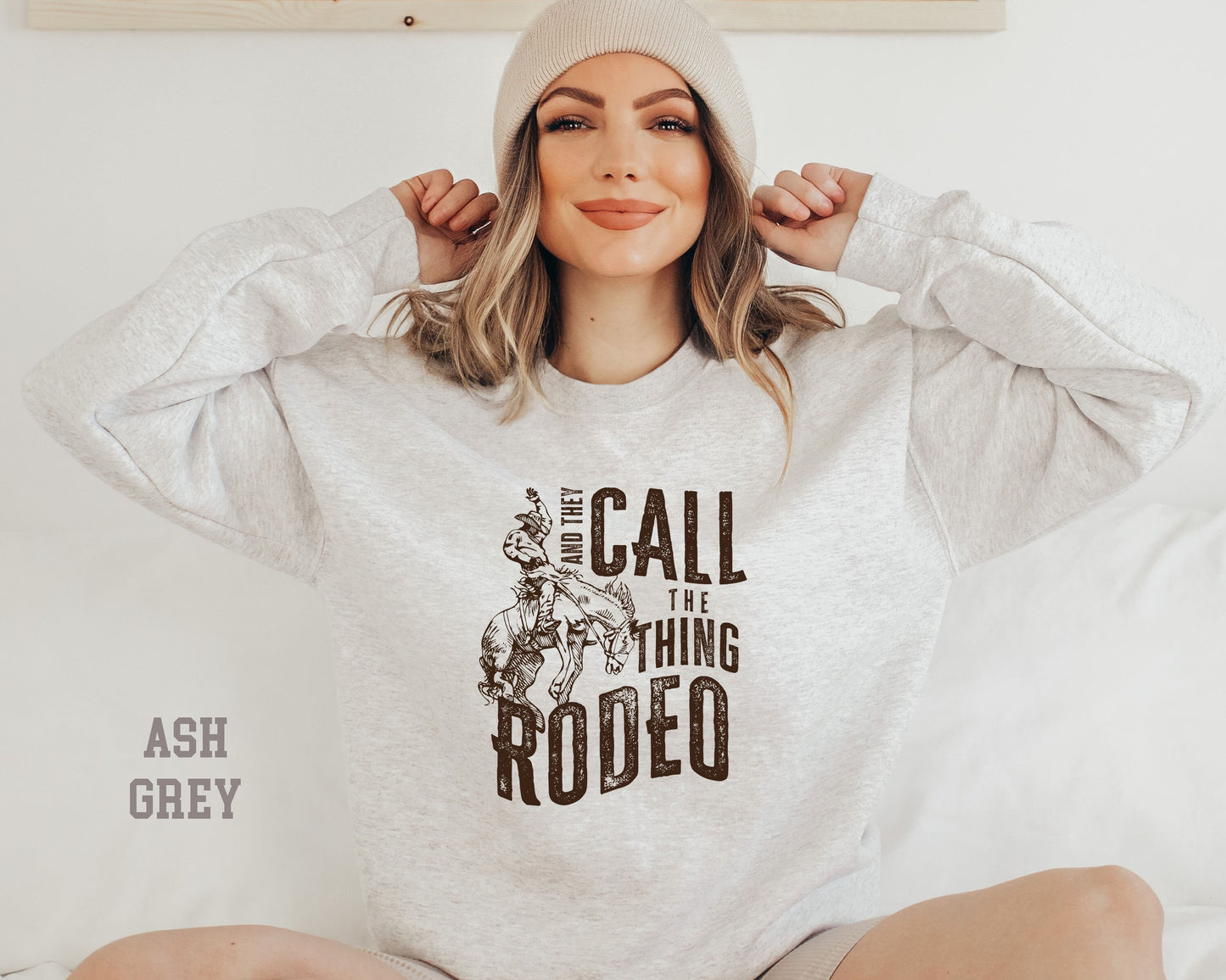 Retro Western Life Country Cowgirl Crewneck Sweatshirt Gifts for Rodeo Mom, And They Call The Thing Rodeo shirt, Vintage Cowboy sweatshirt