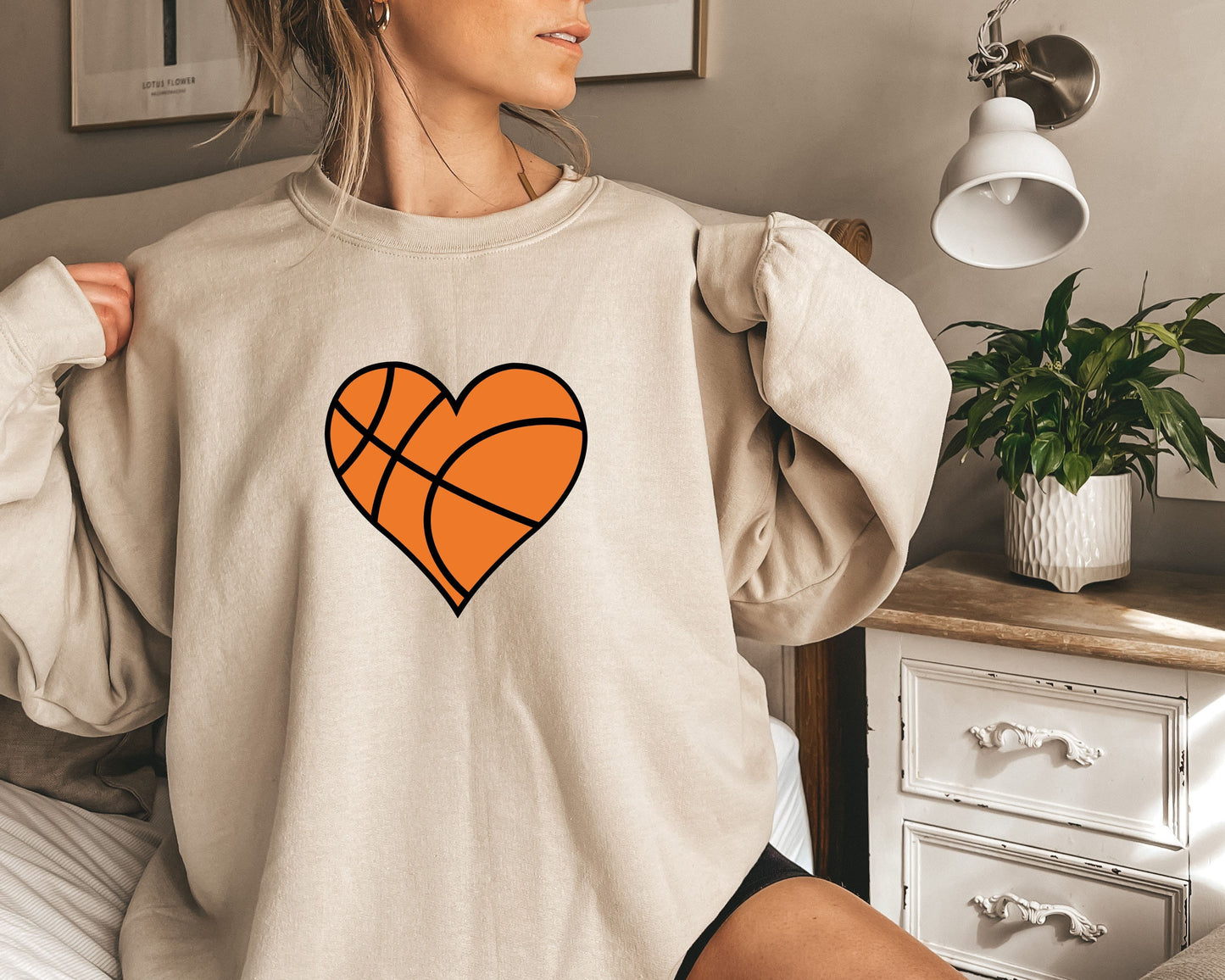 Basketball Heart Sweatshirt, Baseball Lover Sweatshirt, Basketball Mom Sweatshirt, Love Basketball Sweatshirt,love sweatshirt