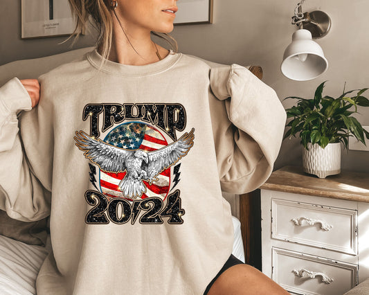 Trump 2024 MAGA Distressed Unisex Sweatshirt,MAGA Shirt,Donald Trump 2024, Republican Shirt, Republican Gift, Patriot Shirt