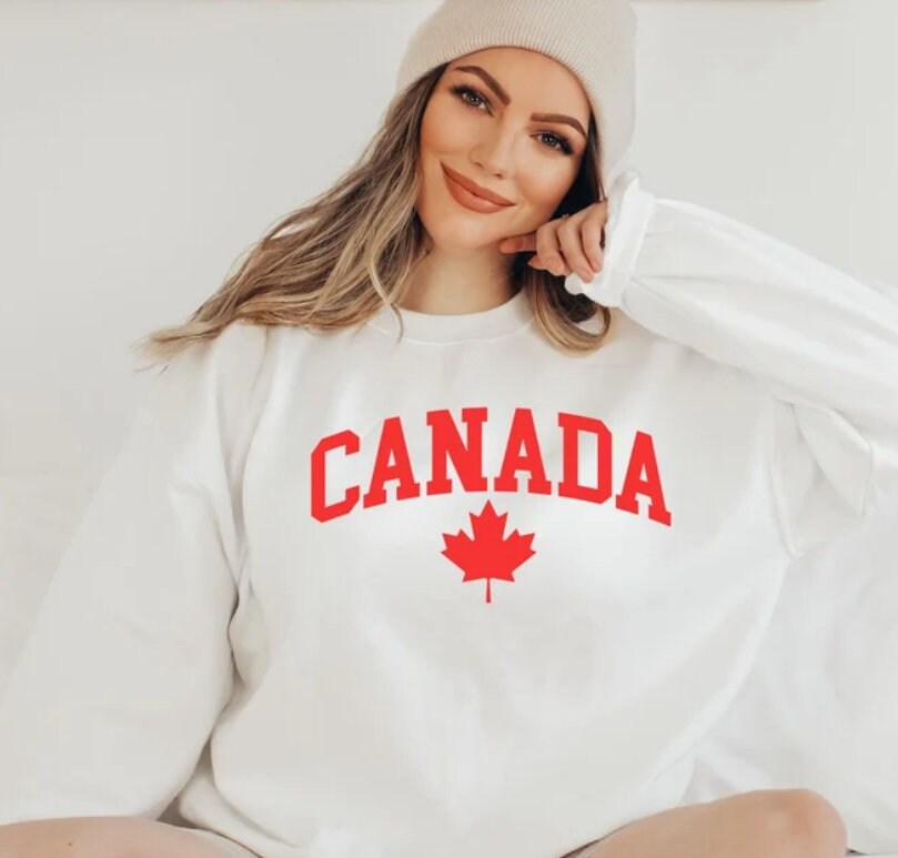 Canada Sweatshirt, Canada Flag Sweat, Canadian Shirt, Canadian Girl, Canada Love Sweat, Canada Day Sweat, Canada Gym Sweat, Canada shirt tee