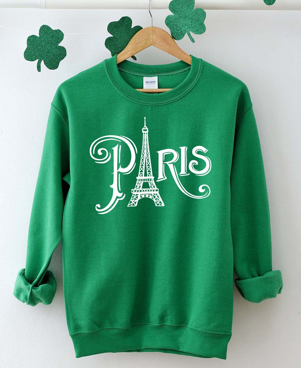 Paris France Sweatshirt, Eiffel Tower Sweatshirt,Collegiate Text,France Sweatshirt, Paris FR Crewneck Sweater, University State Inspired