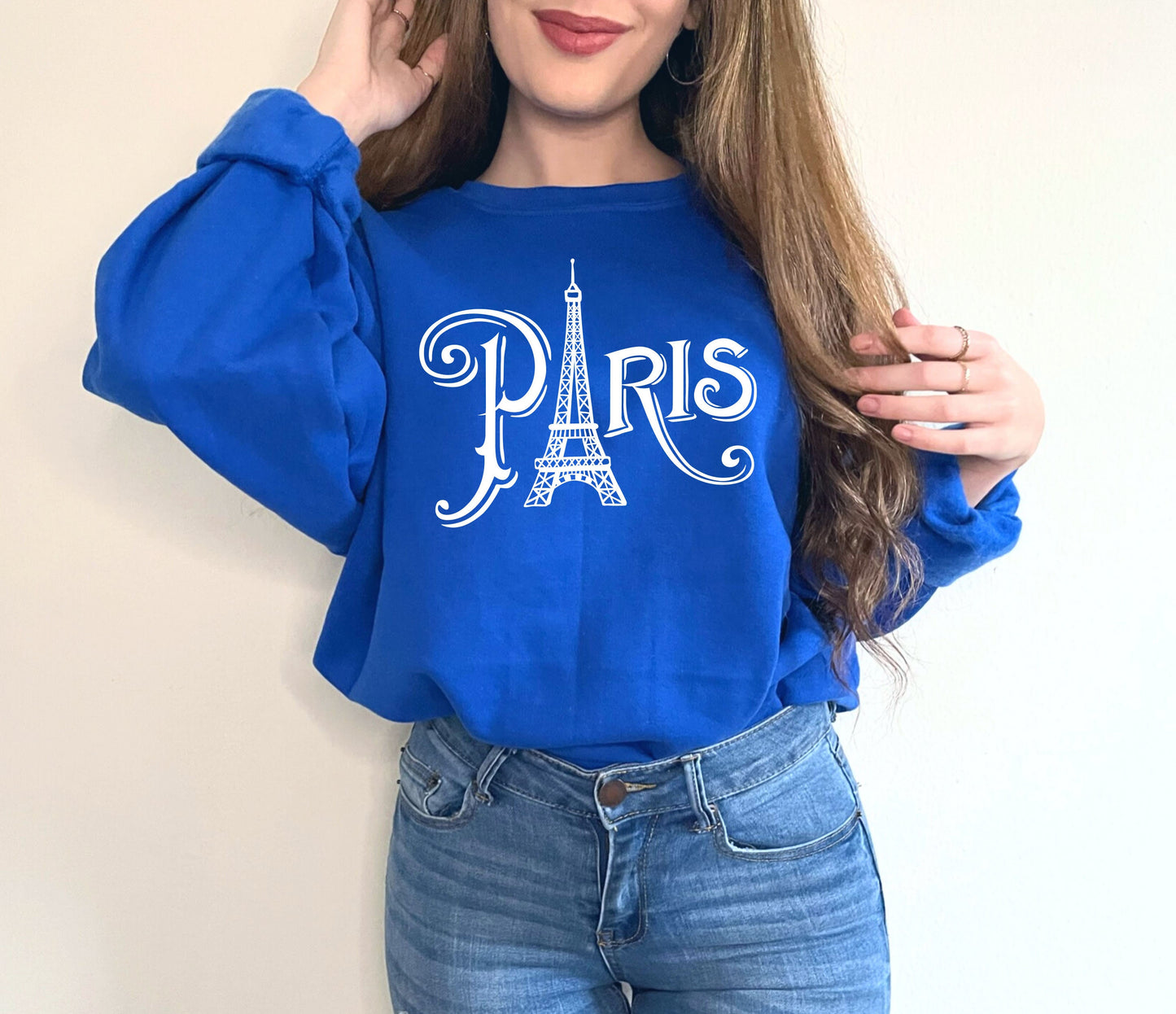 Paris France Sweatshirt, Eiffel Tower Sweatshirt,Collegiate Text,France Sweatshirt, Paris FR Crewneck Sweater, University State Inspired