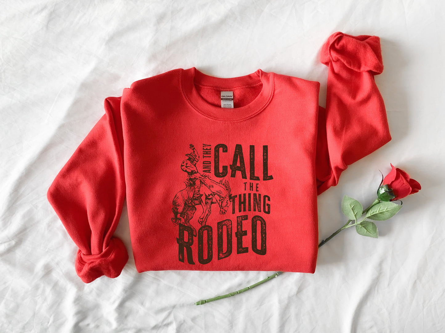 Retro Western Life Country Cowgirl Crewneck Sweatshirt Gifts for Rodeo Mom, And They Call The Thing Rodeo shirt, Vintage Cowboy sweatshirt