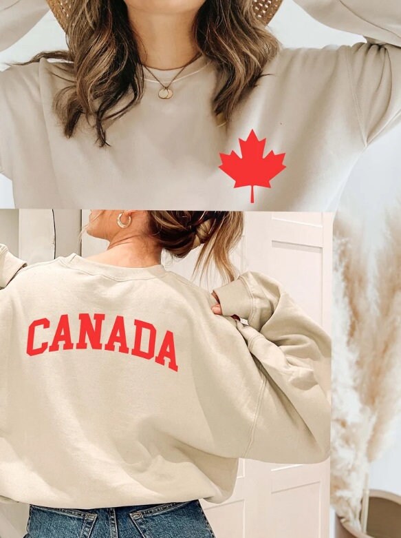 Canada Sweatshirt, Back and Front design, Canada Flag Shirt, Patriotic Sweatshirt, Maple Leaf, Oh Canada, Canada shirt, canada sweatshirt,