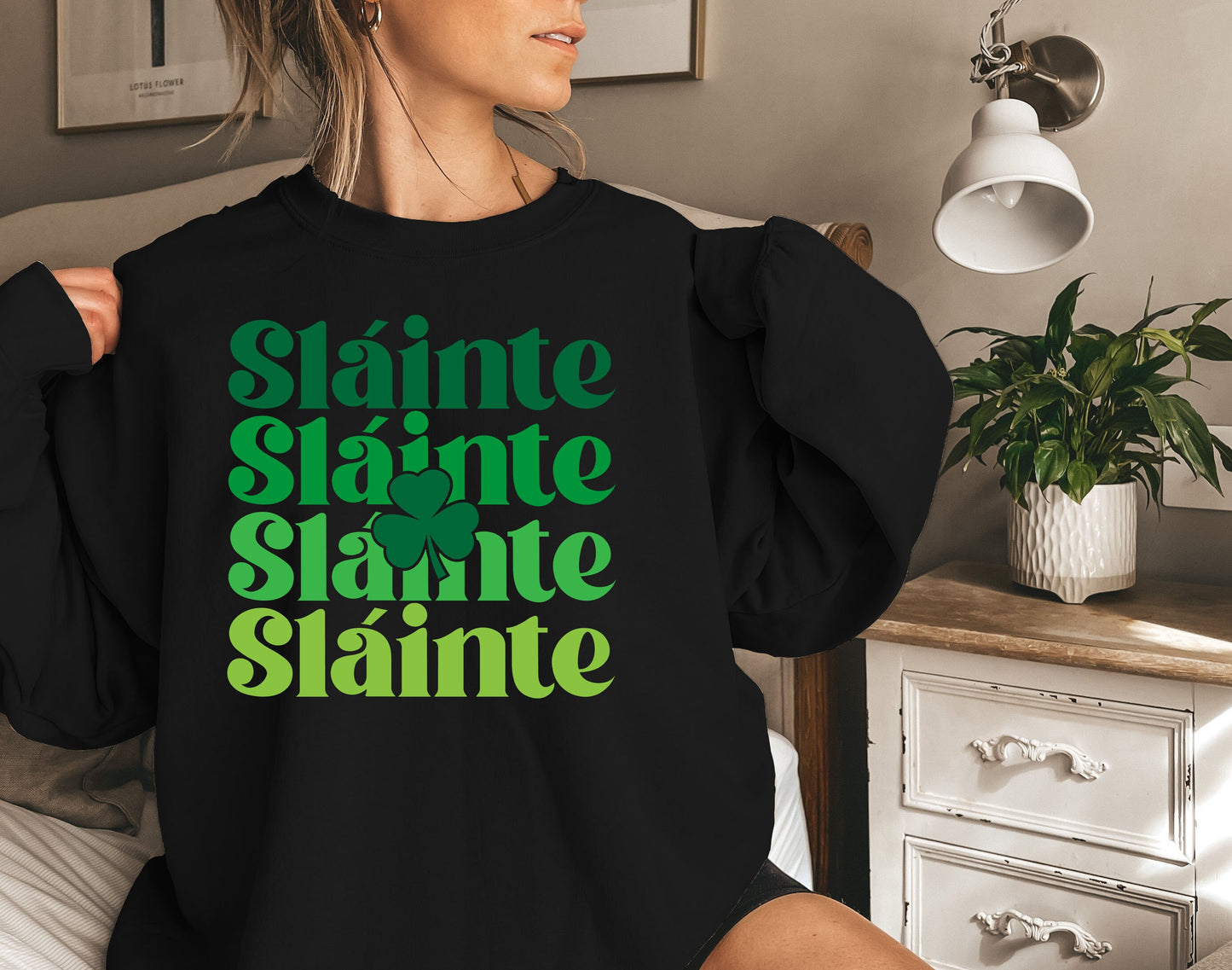 Sláinte Sweatshirt,Shamrock Sweatshirt,St Patrick's Day,Lucky Charm Sweatshirt,Irish Sweatshirt,Irish Day Shirt, Lucky Sweatshirt,