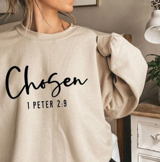 Chosen 1 Peter 2:9 Sweatshirt, Chosen Sweatshirt, Christian Sweatshirt, Christian Sweatshirt For Women, Christian Apparel,Christian sweater