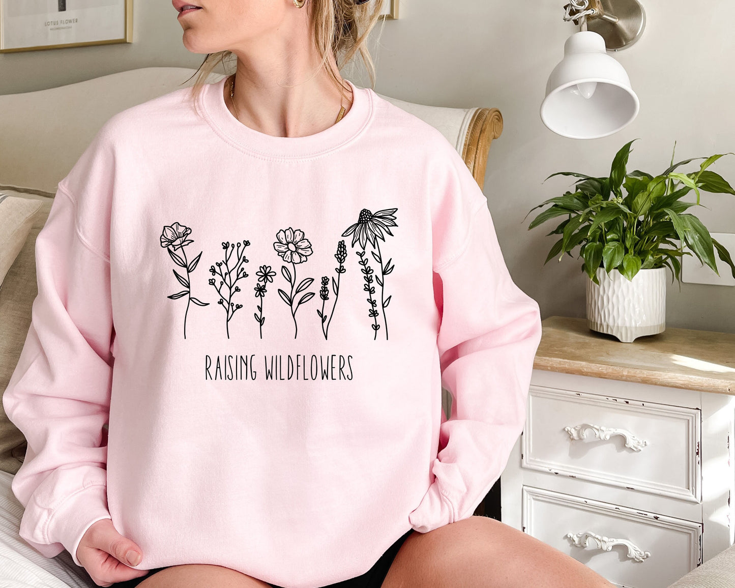 Raising Wildflowers Sweatshirt,Wild Flowers Shirt,Floral Shirt,Botanical Shirt, Flower Shirt, Nature Lover Tee, Ladies Shirts, Flower Tee