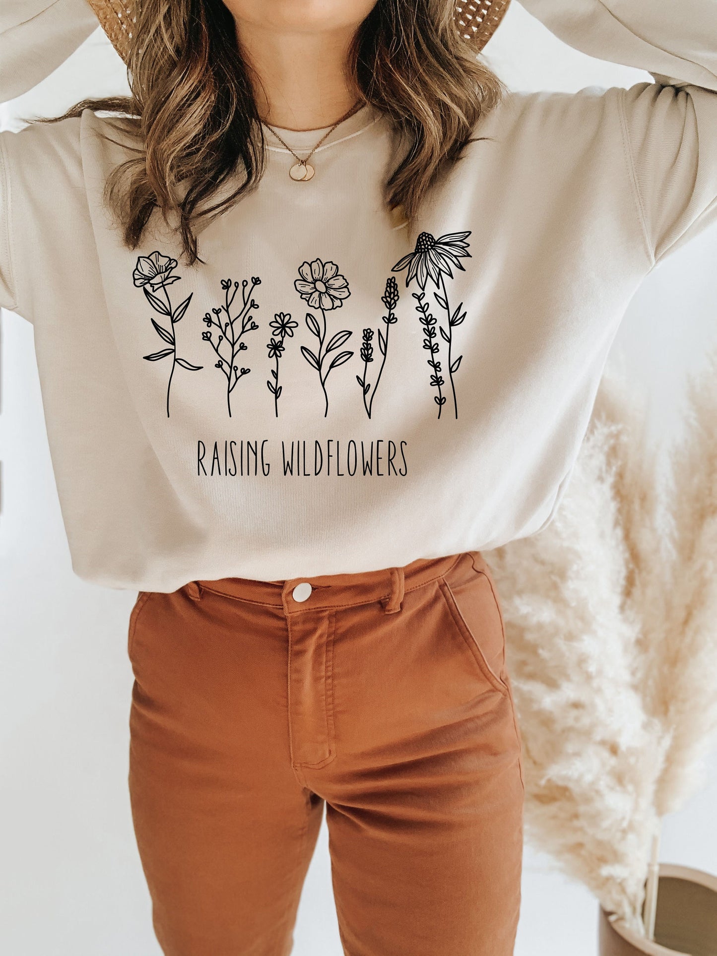 Raising Wildflowers Sweatshirt,Wild Flowers Shirt,Floral Shirt,Botanical Shirt, Flower Shirt, Nature Lover Tee, Ladies Shirts, Flower Tee