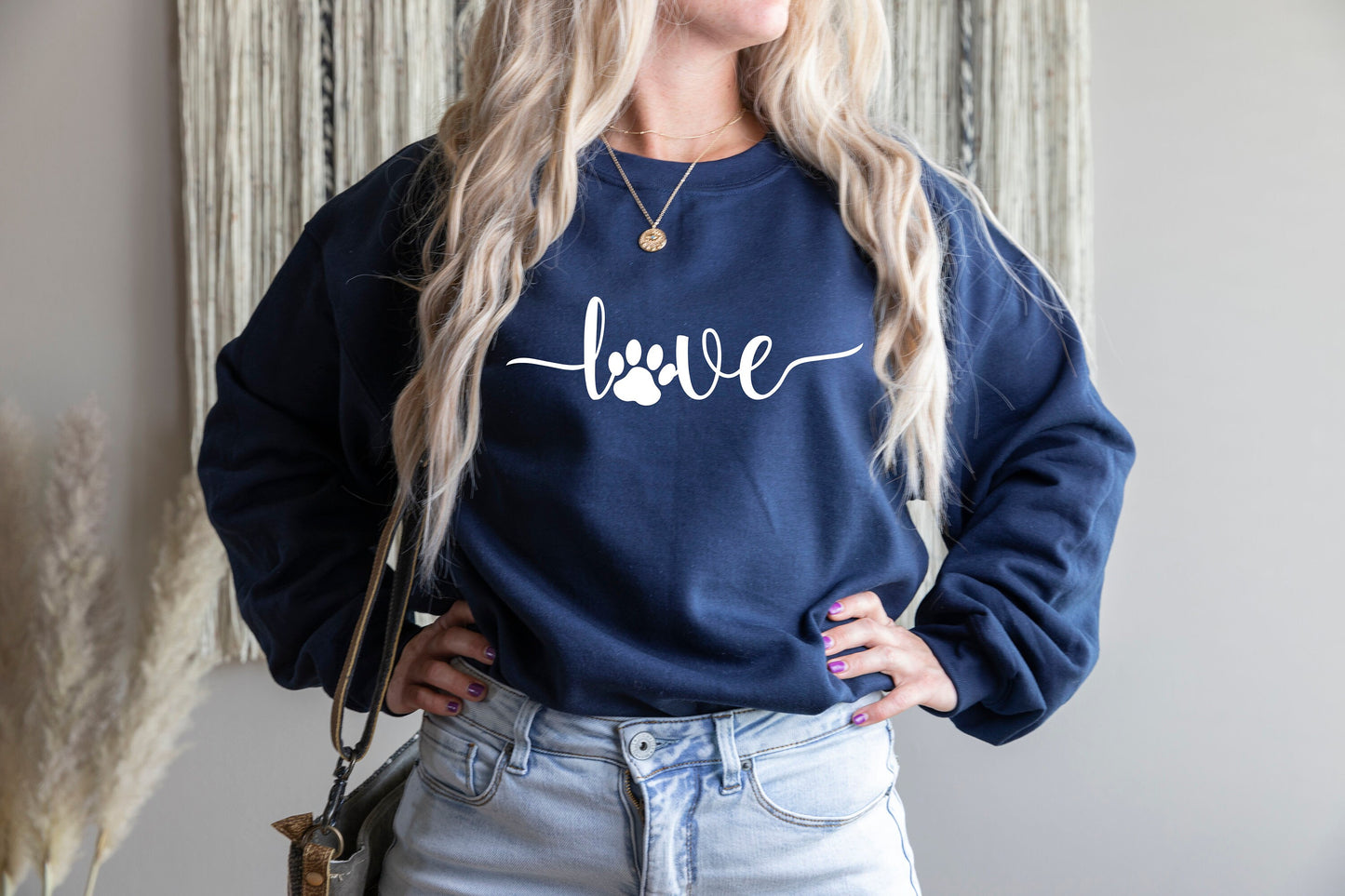 Love PAW Sweatshirt, Dog love shirt, Woman dog lover shirt, animal lover t-shirt, love paw, dog paw gift ,love dog t shirt