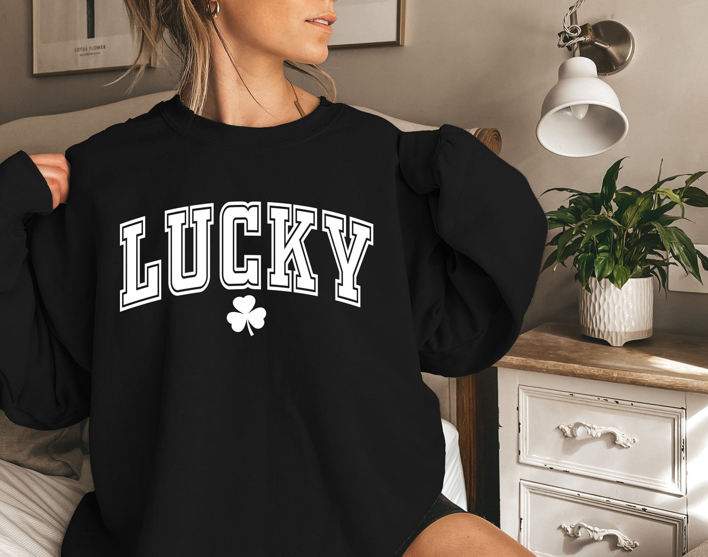 Lucky Sweatshirt Cute St. Patricks Day Sweatshirt for Women, St Patricks Sweater for women, Trendy St Patricks Day Crewneck,