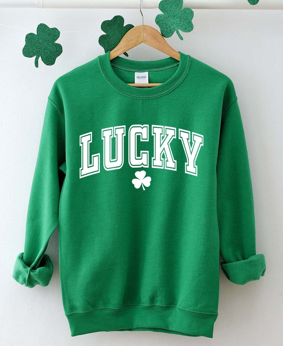 Lucky Sweatshirt Cute St. Patricks Day Sweatshirt for Women, St Patricks Sweater for women, Trendy St Patricks Day Crewneck,