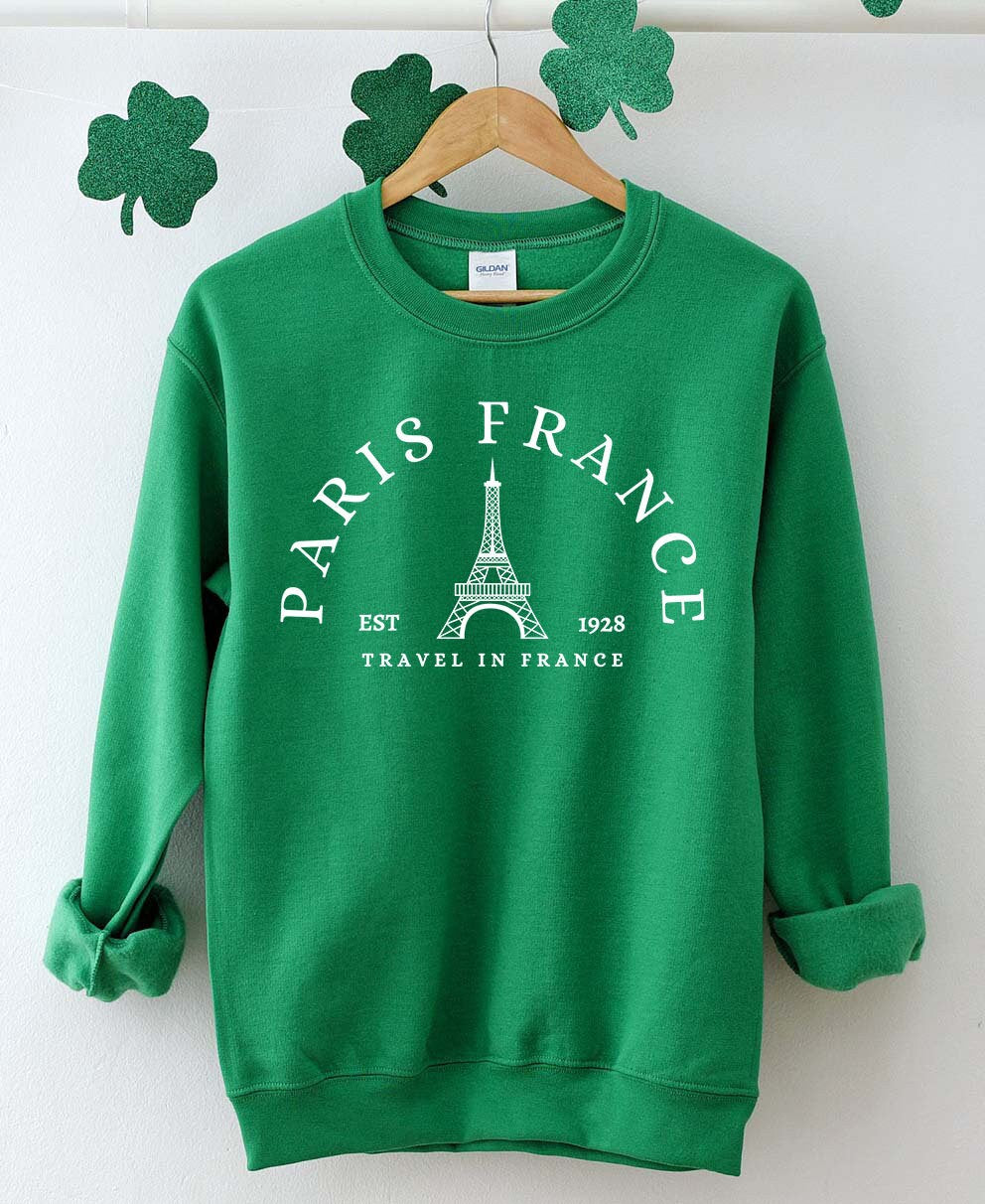 Paris France Sweatshirt,Eiffel Tower Sweatshirt,Travel To France Shirt,Collegiate Text,France Sweatshirt,Paris FR Crewneck Sweat,University