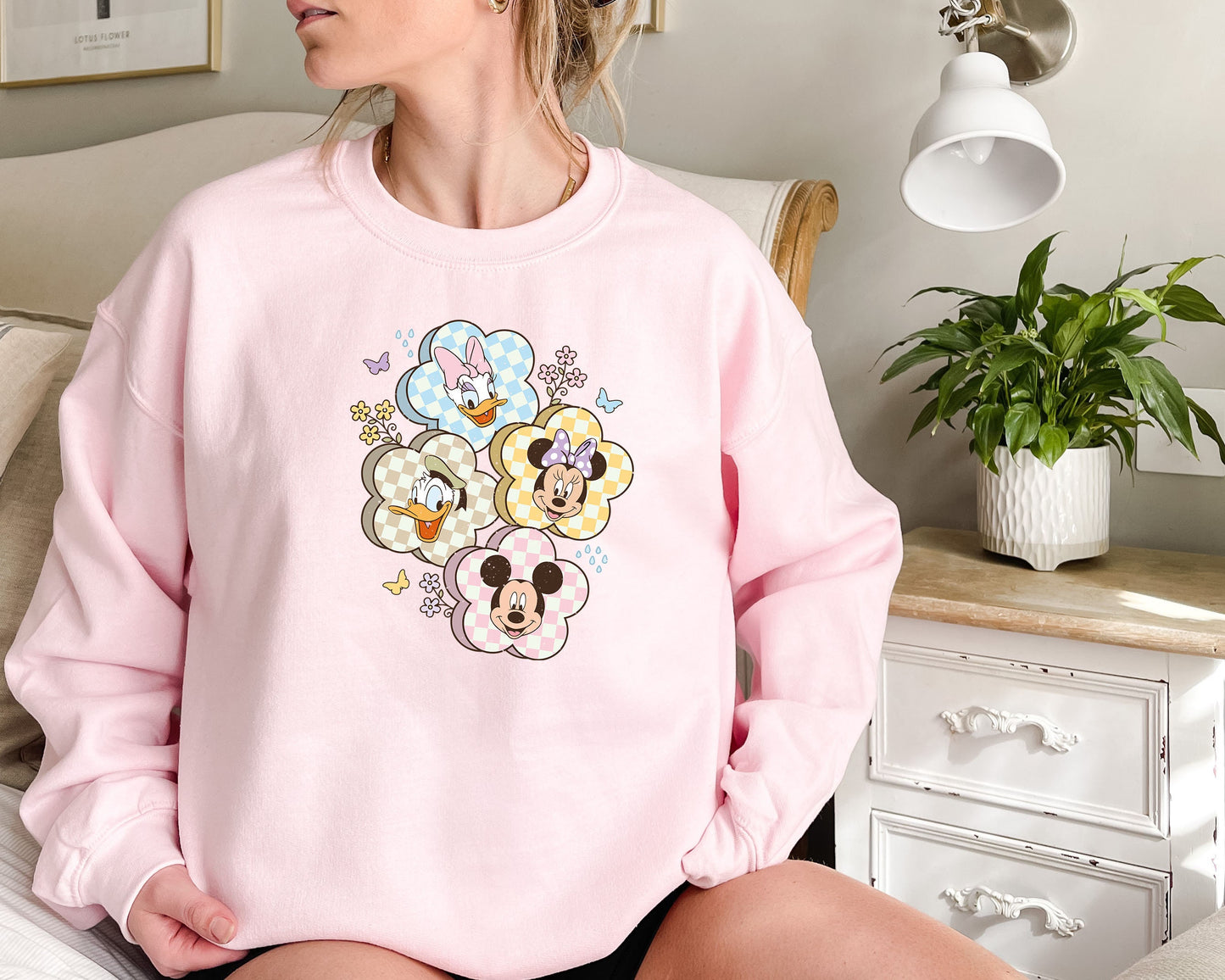 Disney Spring Sweatshirt,Disney Flower and Batterfly Shirt,Disney Mickey and Friends Spring Shirt,Disney Flower shirt,Disney Vacation Sweat