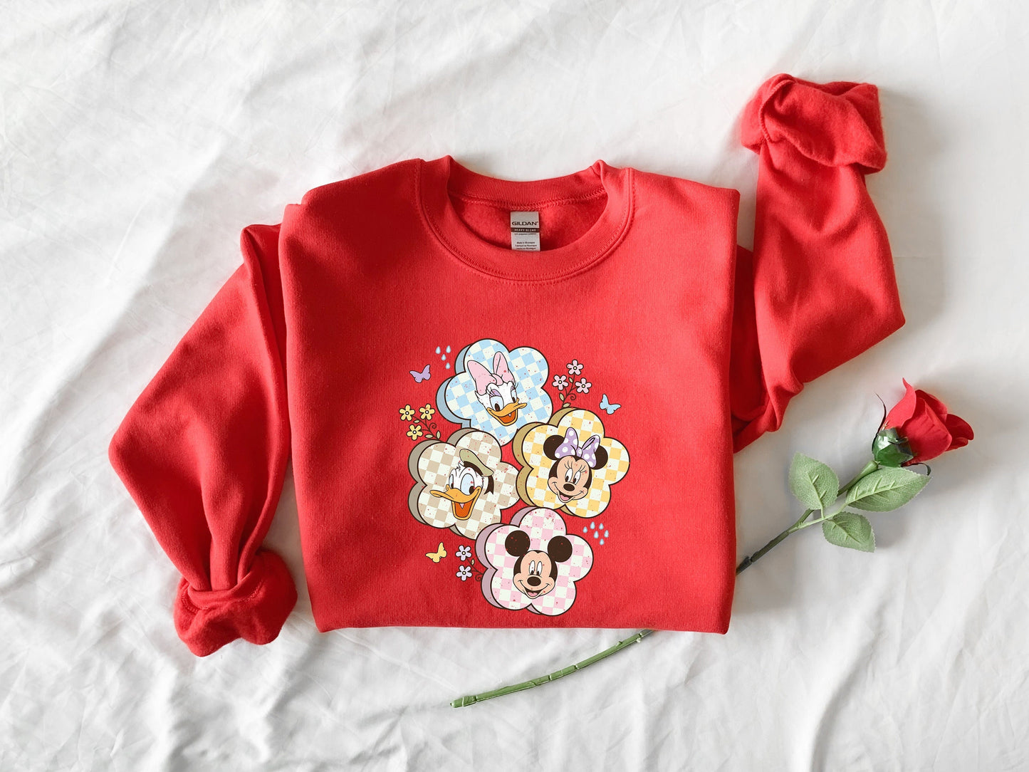 Disney Spring Sweatshirt,Disney Flower and Batterfly Shirt,Disney Mickey and Friends Spring Shirt,Disney Flower shirt,Disney Vacation Sweat