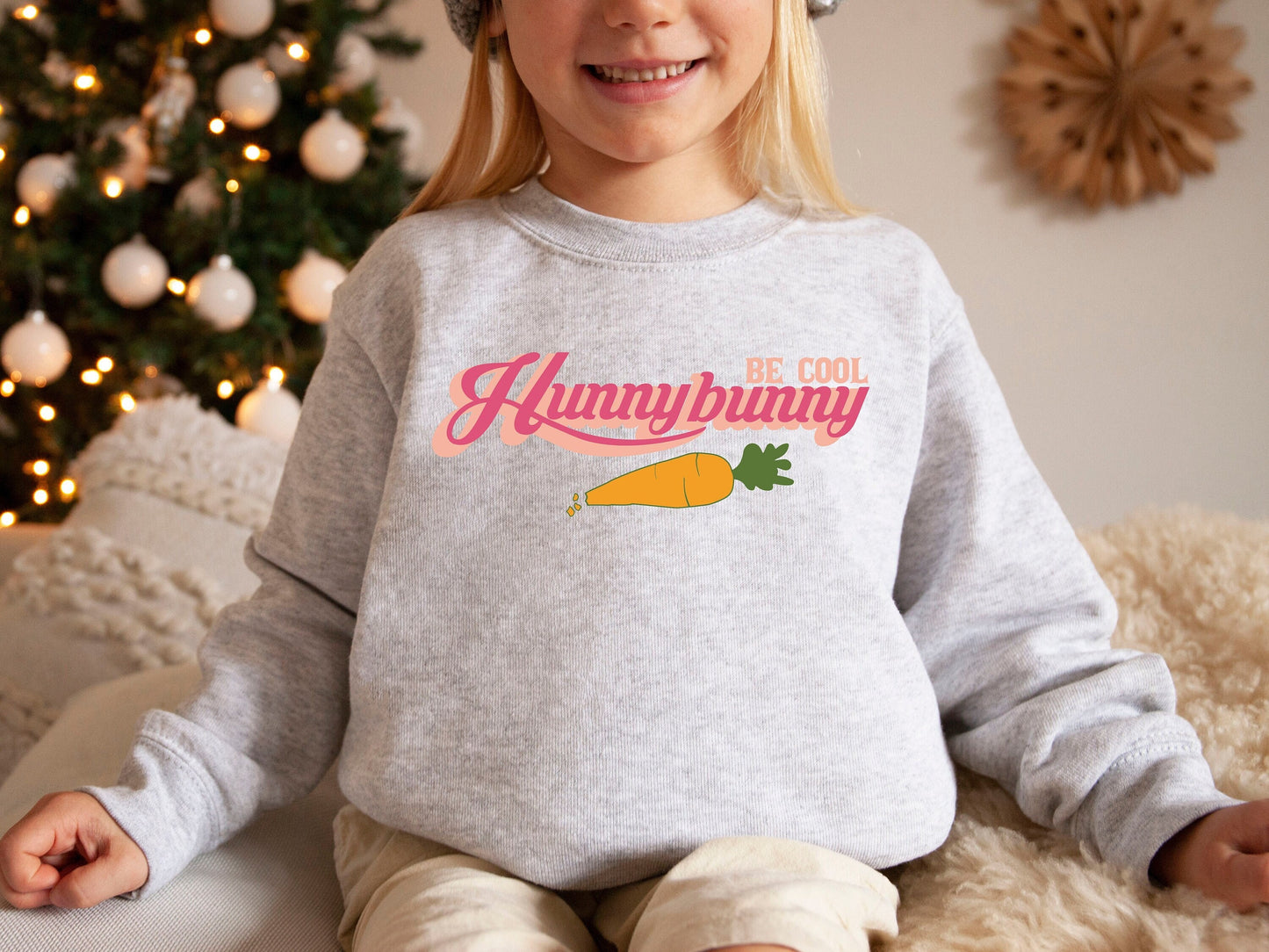 Be Cool Hunny Bunny Sweatshirt,Toddler Sweatshirt Easter Gift for Kids• Hunny Bunny Easter Sweatshirt Gift for Baby Easter Toddler T-shirt