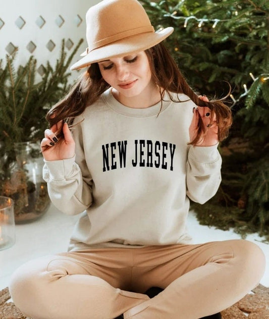 New Jersey Sweatshirt, New Jersey Crewneck, New Jersey Shirt for Women, New Jersey Gifts, New Jersey Sweater, Vintage Sweatshirt, new jersey