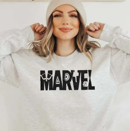 Marvel Sweatshirt, Marvel Fan Sweatshirt, Marvel Universe, MCU Shirt, Ironman Sweatshirt, Avengers shirt, Barges, Rogers, Gift for Women,