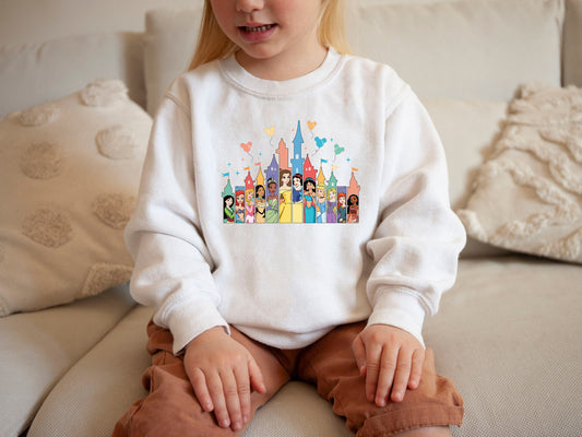 Princess Castle Sweatshirt,Kids Disney Castle,Disney Girl Trip,Princess Shirt, Princess Castle, Disney Family Trip, Princess Castle