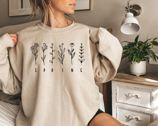 Spring Flowers Sweatshirt,Spring Flowers Shirt,Easter Gift, Floral Shirt,Spring Lover Gift, Cute Spring Sweater, Spring Season Sweatshirt