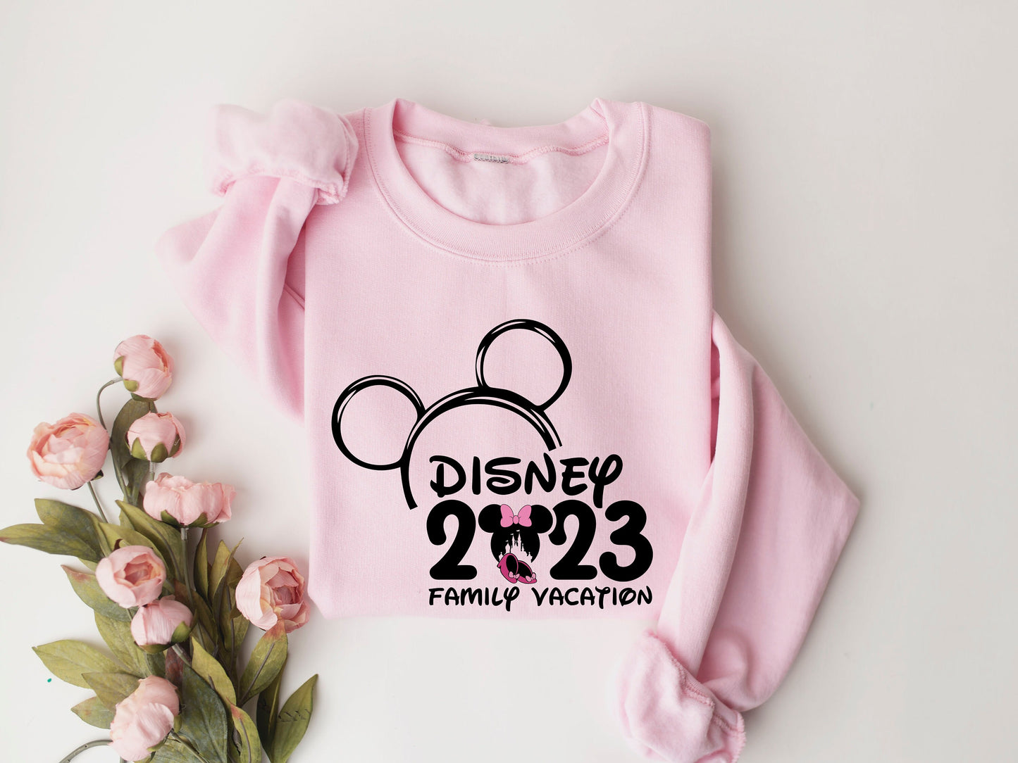 Disney 2023 Minnie Family Sweatshirt, Disney Trip 2023 Shirt, 2023 First Disney Trip,  Disney Family Shirt,Magic Kingdom Sweatshirt