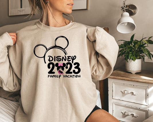 Disney 2023 Minnie Family Sweatshirt, Disney Trip 2023 Shirt, 2023 First Disney Trip,  Disney Family Shirt,Magic Kingdom Sweatshirt