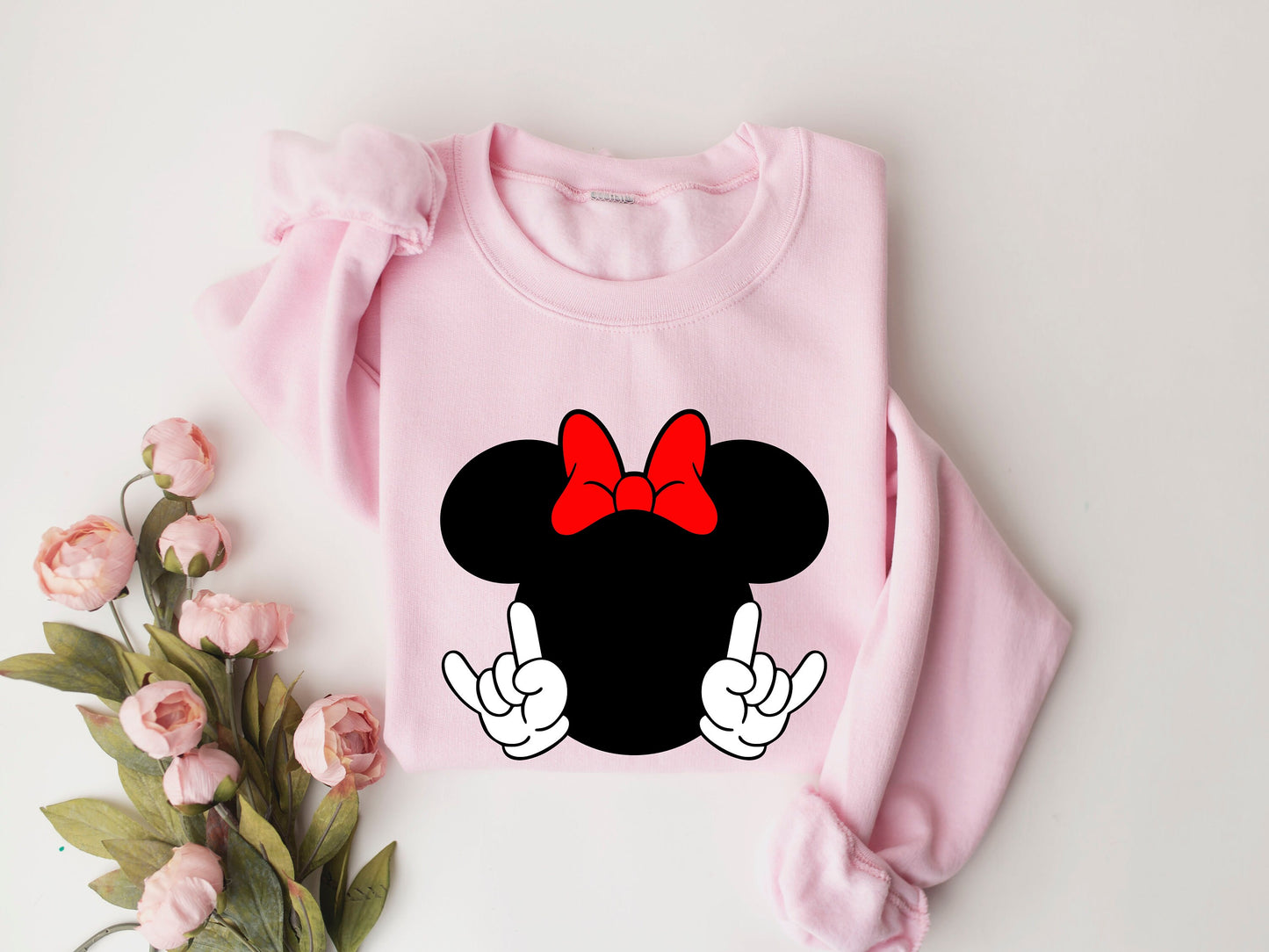 Disney Minnie Mouse Classic sweatshirt, Disney matching couples sweatshirt,Disney Family Sweats,Matching Family Sweat