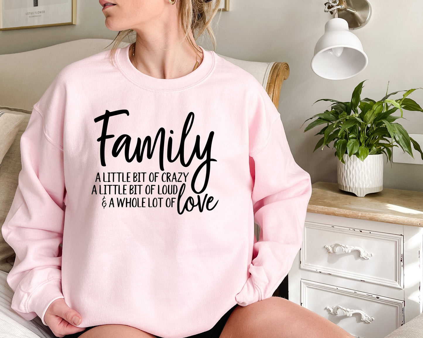 Family A Little Bit Of Crazy A Little Bit Of Loud And A Whole Lot Of Love Sweatshirt, Family Reunion Shirt,Family Love Shirt,Matching Family