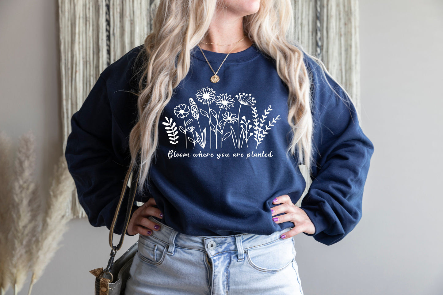 Bloom Where You Are Planted Sweatshirt,Religious T-Shirt,Christian Tee, Faith Sweat,Gift for Her, Inspirational Quotes Shirt, Plant Mom Gift