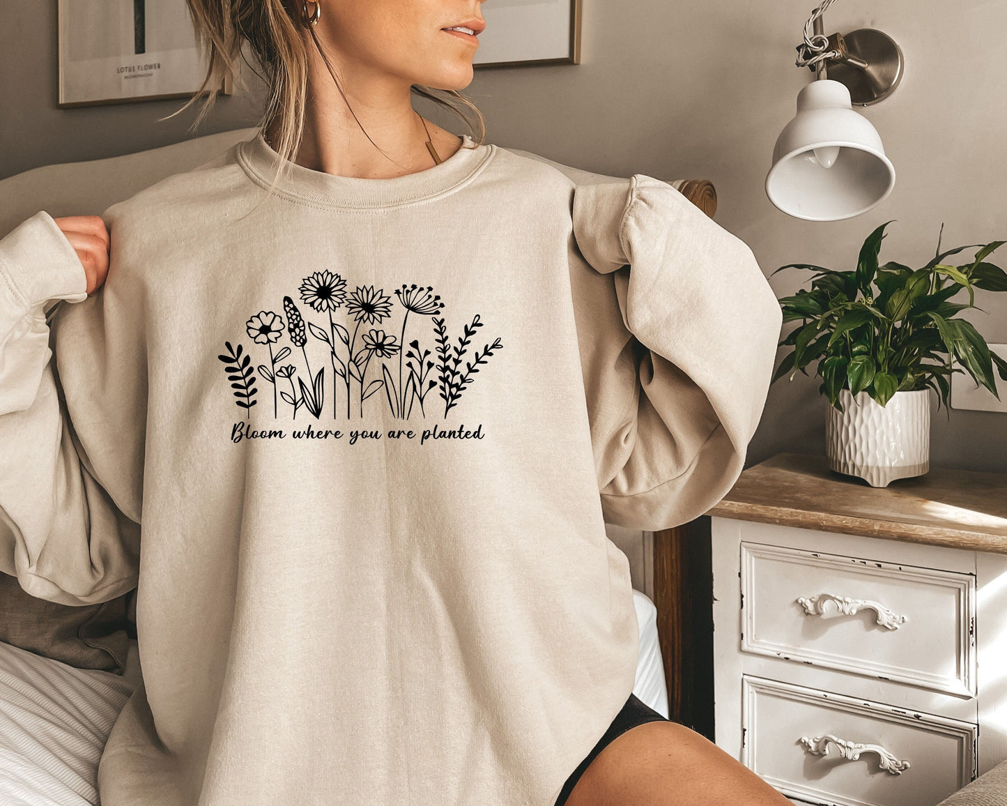 Bloom Where You Are Planted Sweatshirt,Religious T-Shirt,Christian Tee, Faith Sweat,Gift for Her, Inspirational Quotes Shirt, Plant Mom Gift