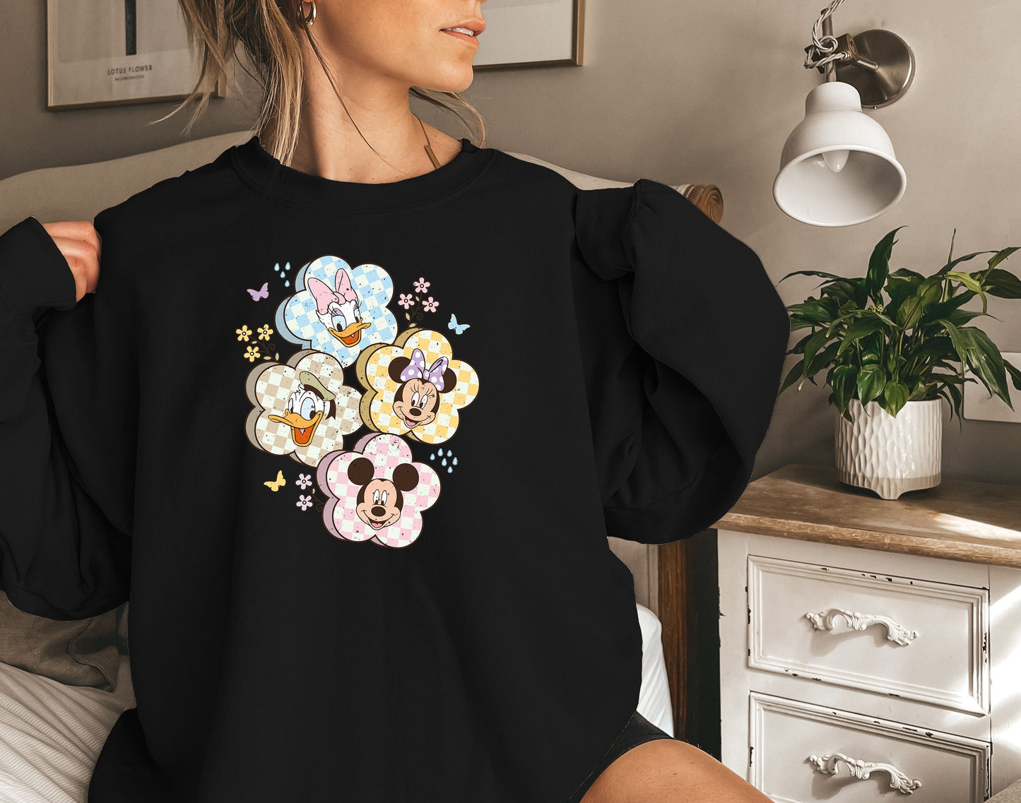 Disney Spring Sweatshirt,Disney Flower and Batterfly Shirt,Disney Mickey and Friends Spring Shirt,Disney Flower shirt,Disney Vacation Sweat