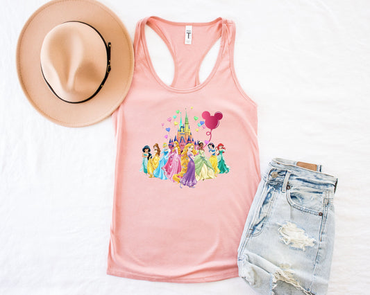 Princess Minnie Tank Top,Cute Princess tank, Disney Cute tank, Disney Princesses, Magic Kingdom Day, Disney Tees