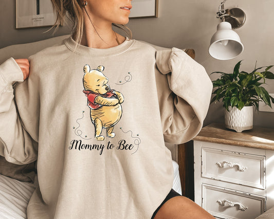 Mommy to Bee Sweatshirt,Pregnancy Reveal Sweatshirt,Disney Pooh Mommy Sweatshirt,Disney sweatshirt,Gift for mom,Mama shirt,New mom gif