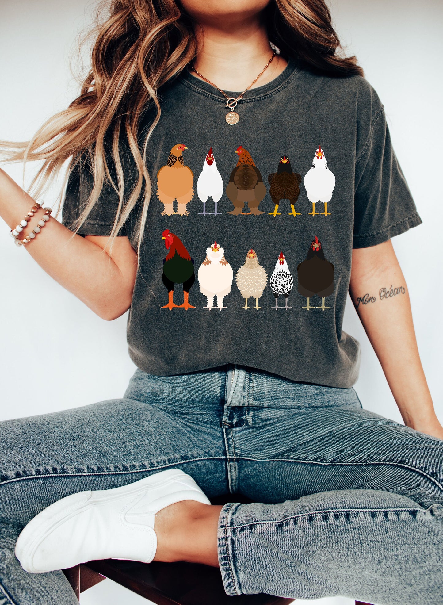 Comfort Colors Chicken and rooster Tshirt Gift For Chicken, Farm Life Shirt,Farm Animal Tee,Chicken Lady Shirt,Funny Chicken Shirt,Chickens