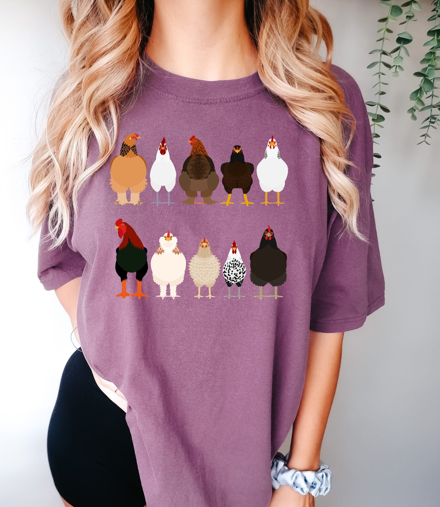 Comfort Colors Chicken and rooster Tshirt Gift For Chicken, Farm Life Shirt,Farm Animal Tee,Chicken Lady Shirt,Funny Chicken Shirt,Chickens