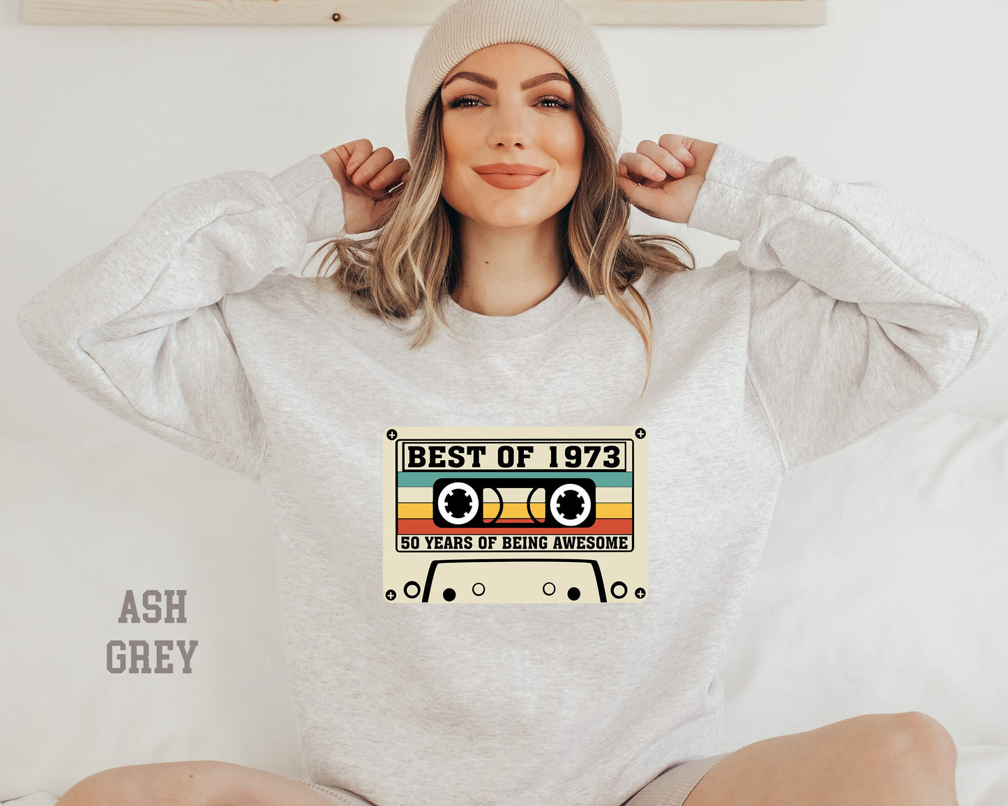 Best Of 1973 Sweatshirt,50 Years Of Being Awesome Sweatshirt,50th Birthday Sweatshirt, Vintage 1973 Limited Edition Cassette Sweatshirt,