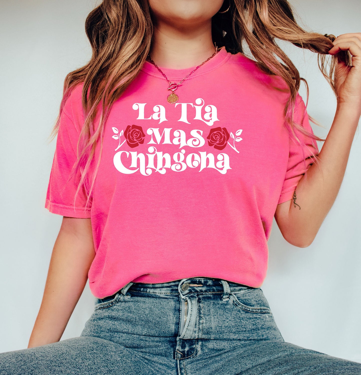 Comfort Colors La Tia mas chingona Tshirt,Chingona Shirt,Mexican Tank Women,Tia Tee,Tia tshirt,Latina Shirt,El dia de la madre,Mexican shirt