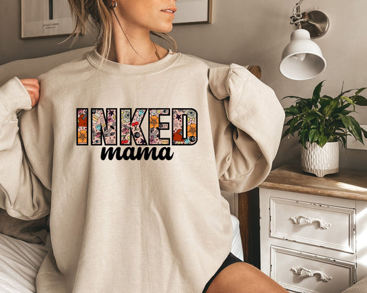 Inked Mama Sweatshirt,Mothers Day Shirt,Tattoed Mom Shirt,Tattoo Mom Shirt,Cool Mom Shirt,Mom Shirt,Girls with Tattoos,Mom Life,Tattooed Mom