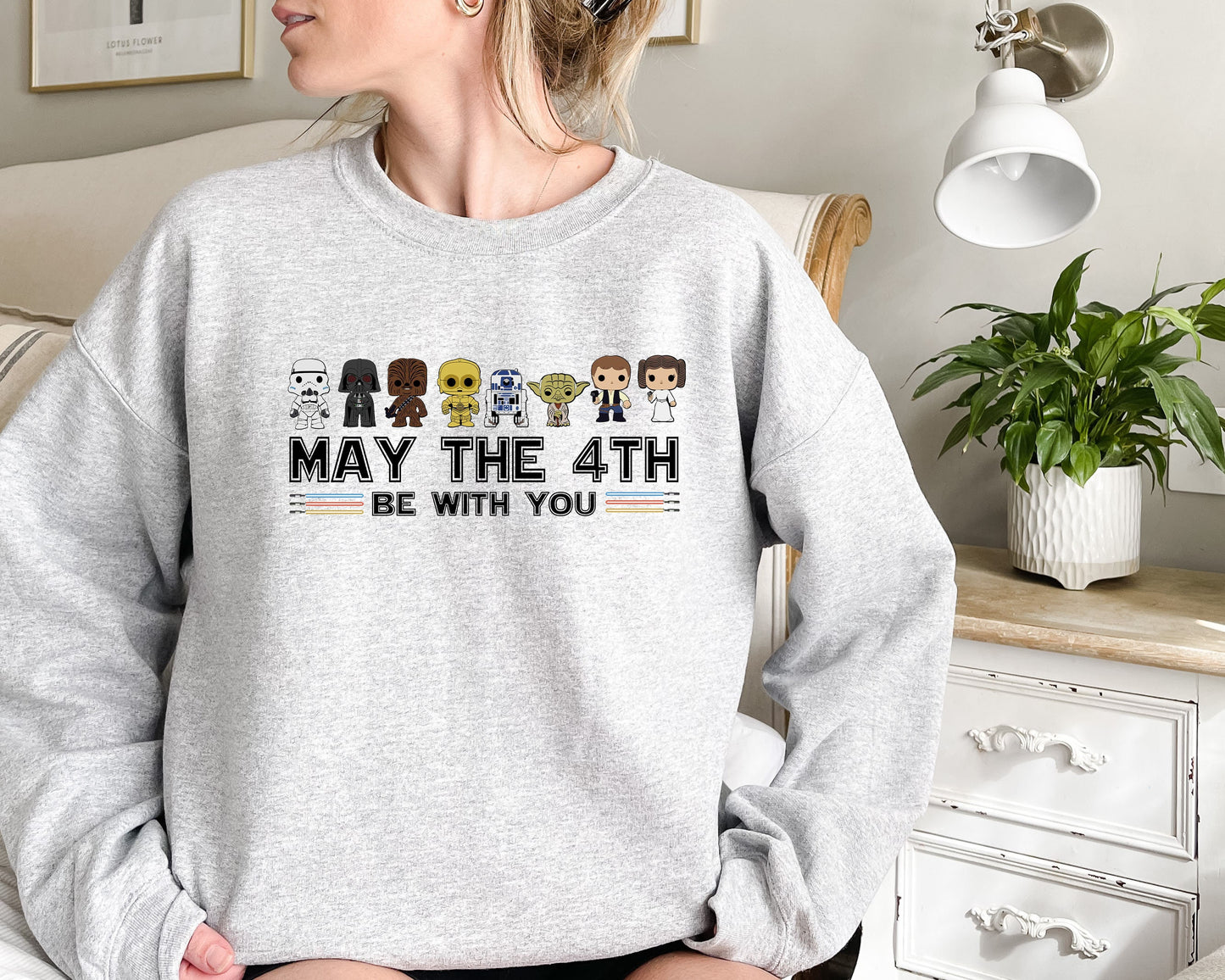 May The Fourth Be With You Sweatshirt,Star War Sweatshirt,Baby Yoda Shirt, Darth Vader T Shirt, Matching Disney shirt, Galaxy Edge Shirts,