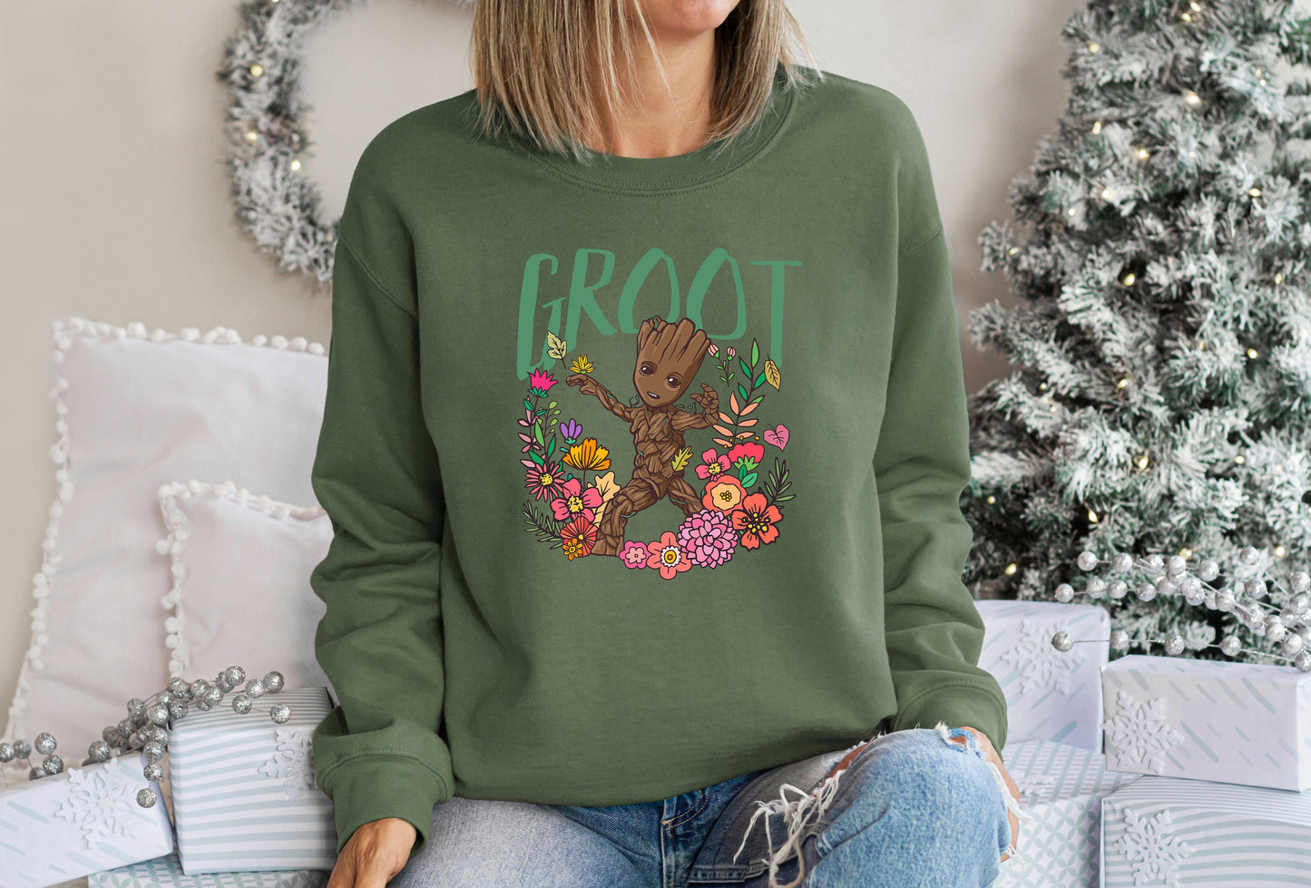 Marvel Guardians Of The Galaxy Groot Floral Dance Poster Sweatshirt,Retro Groot Floral Dance Shirt,Disney Trip Shirt,Disney Family Vacation