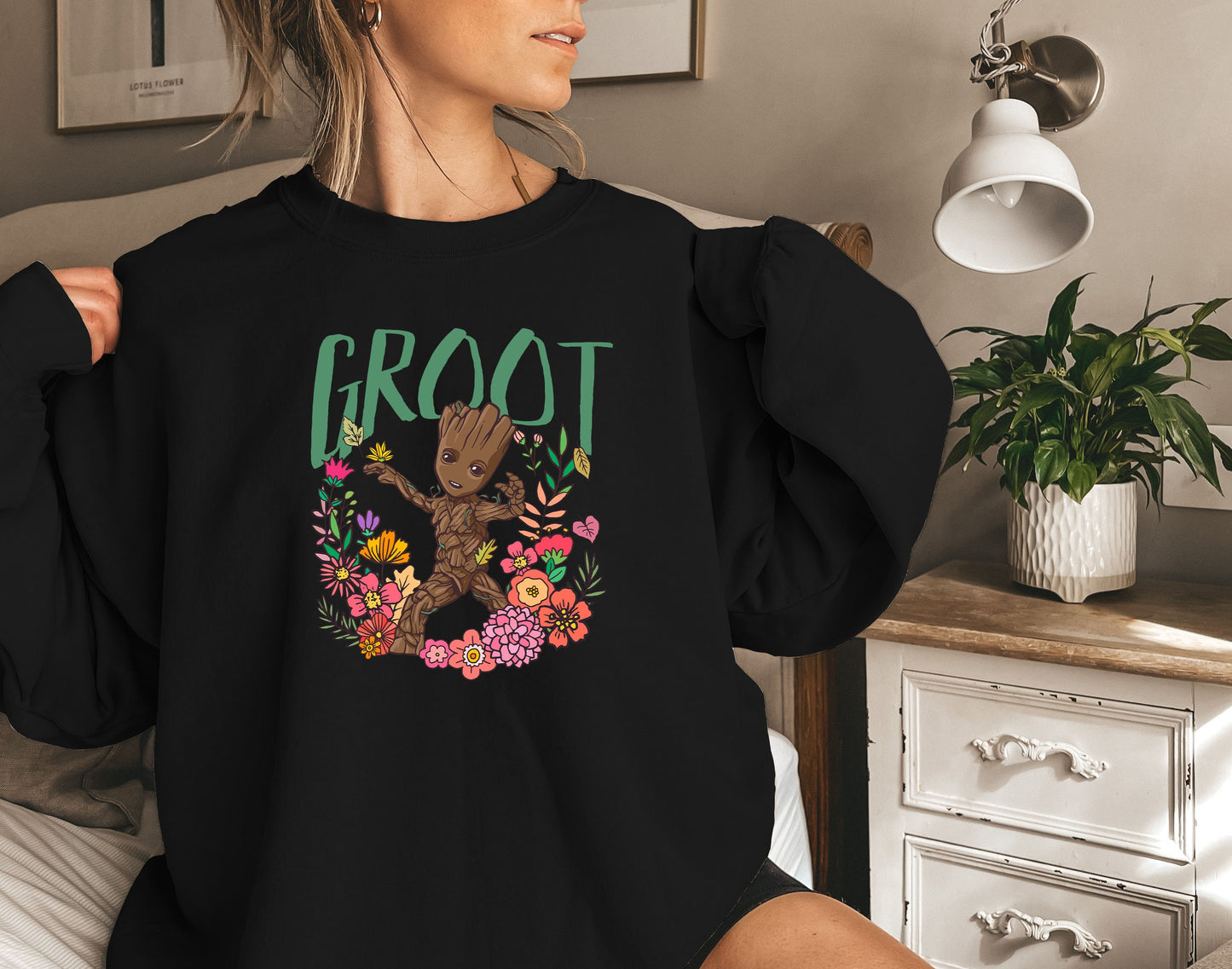 Marvel Guardians Of The Galaxy Groot Floral Dance Poster Sweatshirt,Retro Groot Floral Dance Shirt,Disney Trip Shirt,Disney Family Vacation