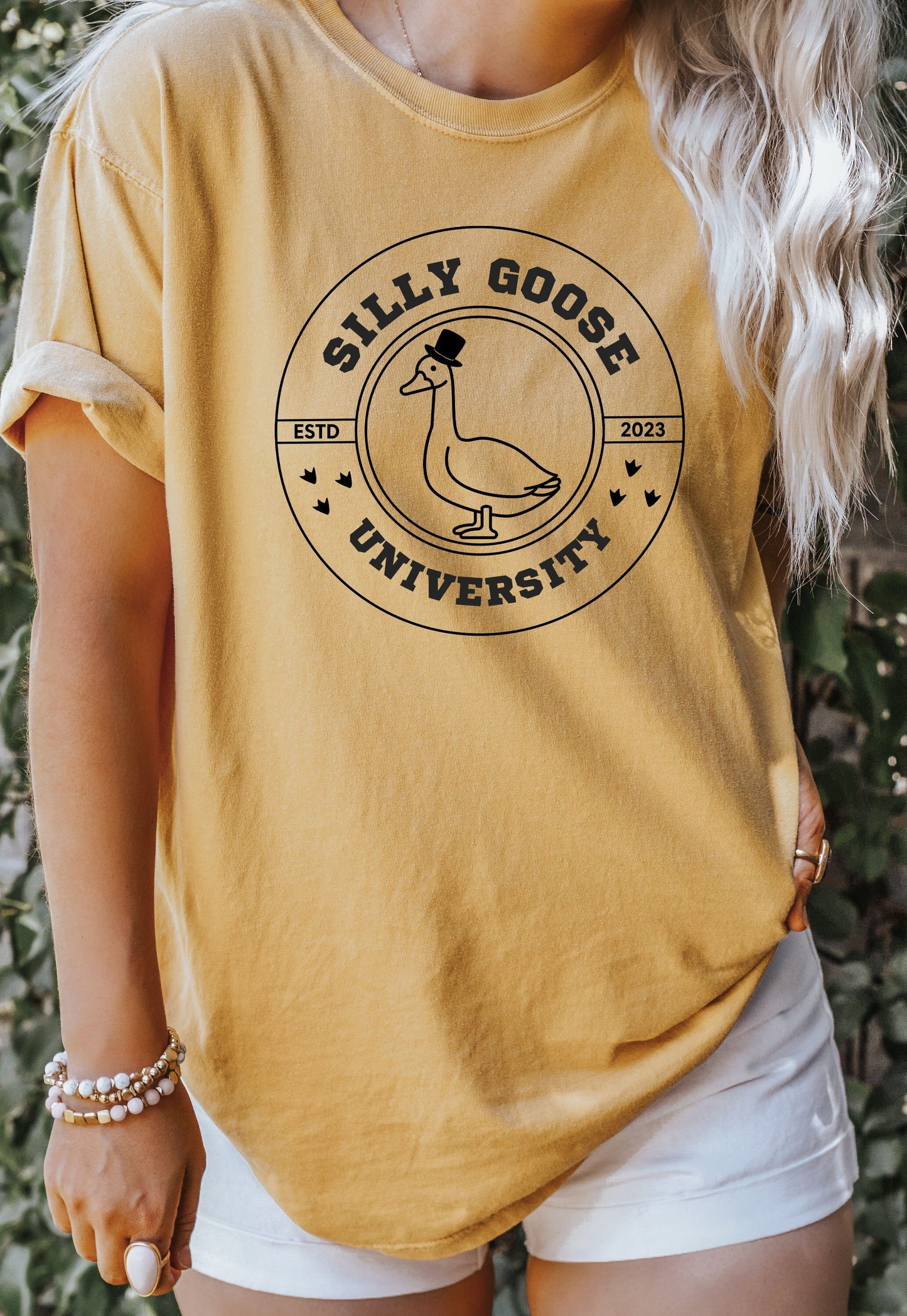 Comfort Colors Silly Goose University Shirt,Funny Animal Lovers Shirt,Animal Humor Shirt, Silly Goose University sweatshirt, Funny Meme Tee