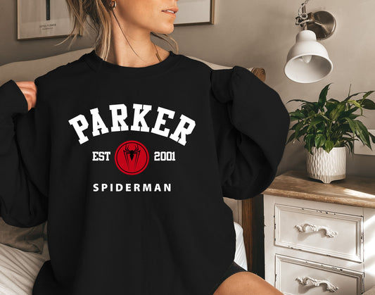 Parker Est 2001 Sweatshirt, Spider ma Sweatshirt, Avengers Team Sweatshirt, Marvel Sweatshirt, Superhero Sweatshirt, parker, barnes, peter p