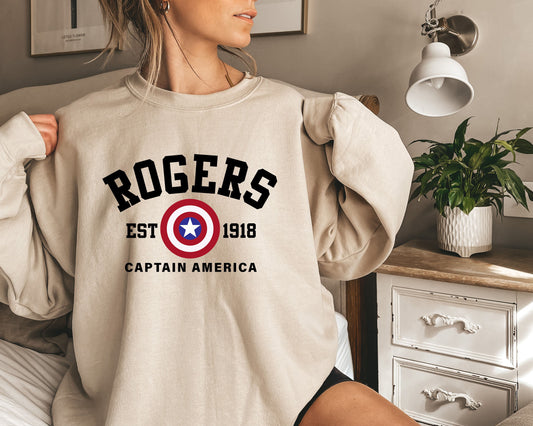 Rogers 1918 Sweatshirt, Rogers Sweatshirt, Winter soldier sweatshirt, Rogers 1918 Sweatshirt, Winter Soldier Sweater, Captain Shirt