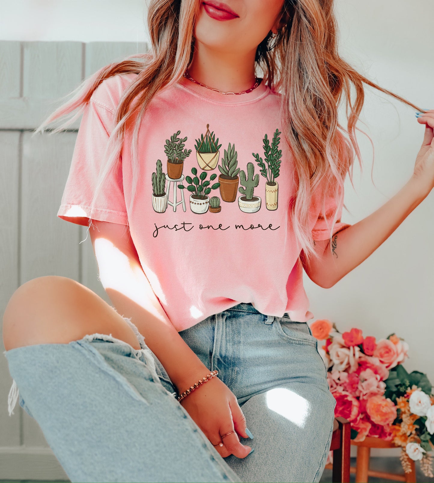 Comfort Colors Just One More Plant Shirt,Cactus Shirt,Cactus Sweatshirt,Succulent Sweatshirt,Cactus Lover Shirt,Gardener Shirt,Garden Lover,